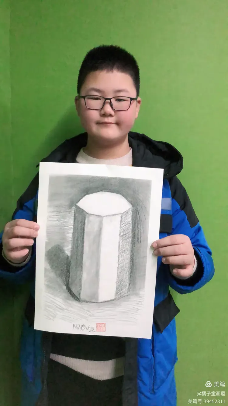 小橘子的素描课《八棱柱》